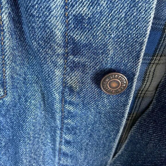 Vtg Levis Jacket Mens Large Flannel Lined Denim Trucker Made USA 90s Western Y2K - Picture 8 of 16